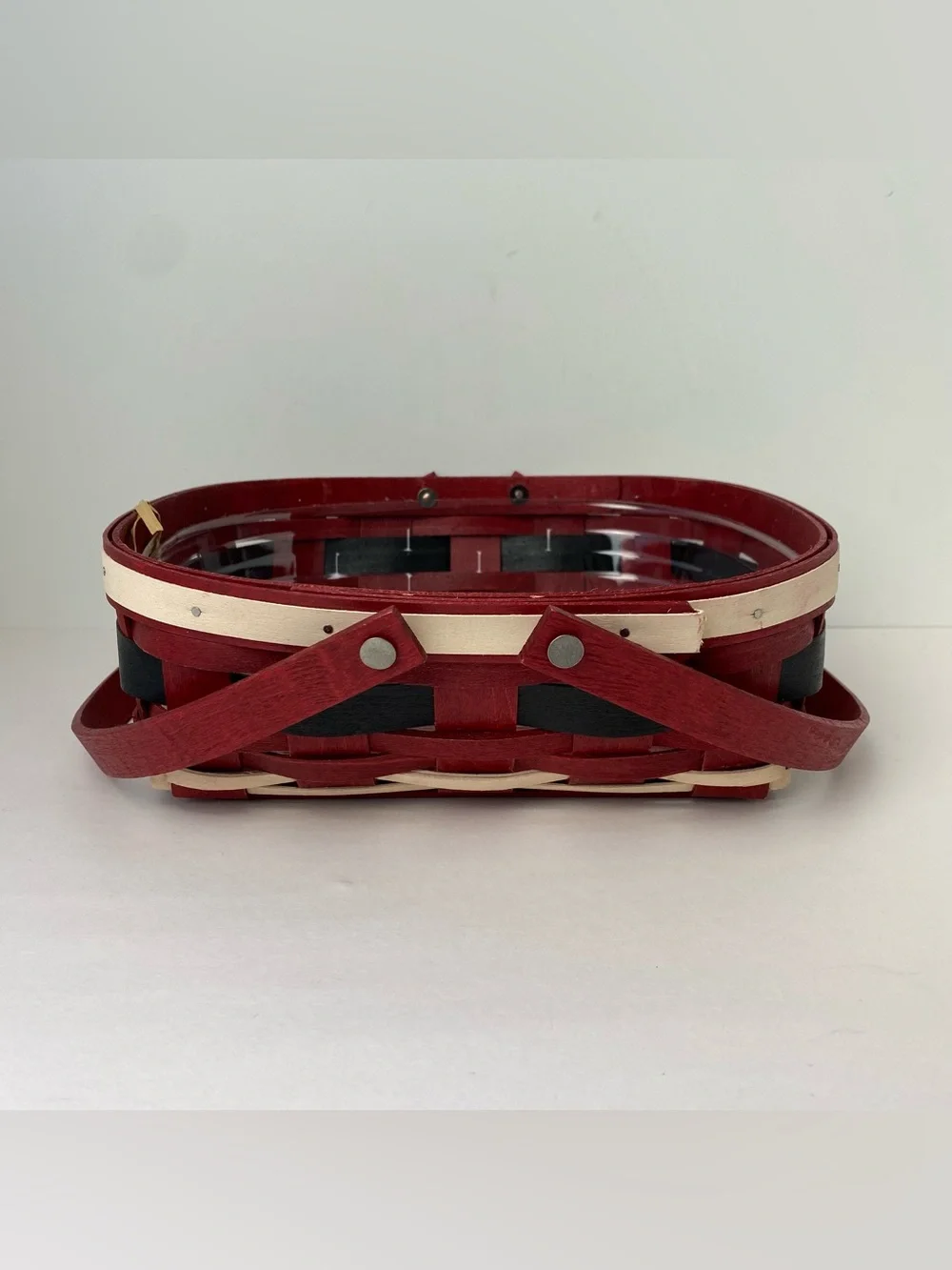 Longaberger 2013 Santa Belly Oval Muffin Basket w/ Protector New NWT